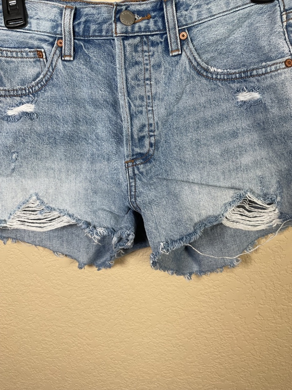 Denim Forum Womens 25 The Ex Boyfriend Short Denim Jean Distressed Shorts Cotton - Picture 5 of 9